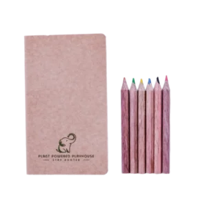 Branded Notebook & 6 Coloring Pencils